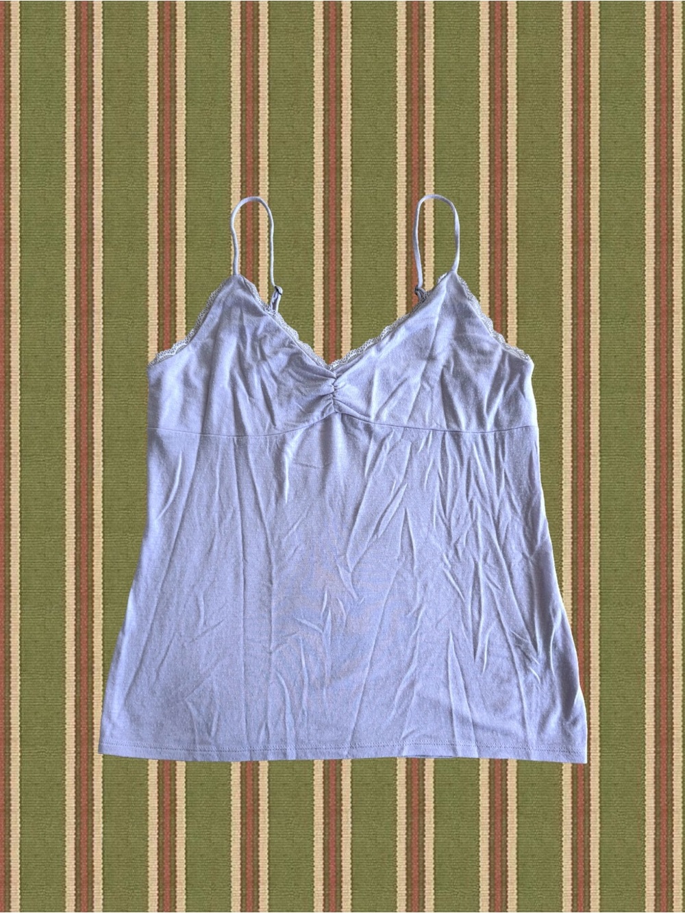 Mudd Light Lavender Lace-Trim Camisole